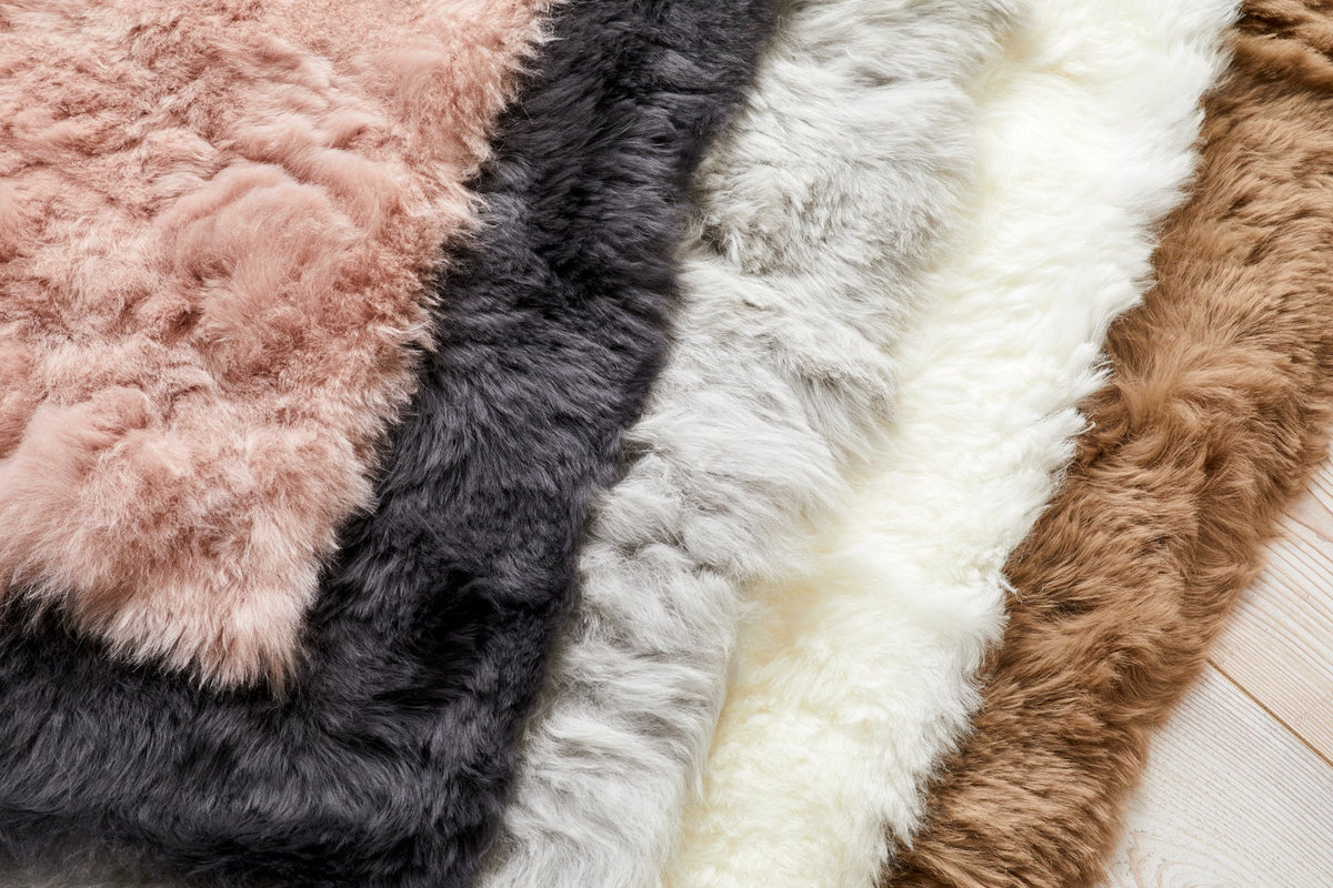 Pale grey shearling yin yoga mat