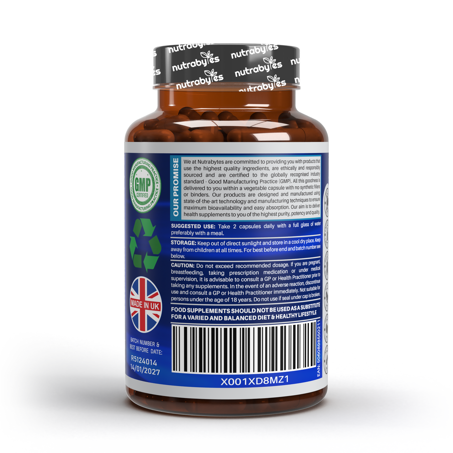 Marine Collagen Capsules Types 1 & 3 with Hyaluronic Acid & Vitamin C | 60 Capsules | 1-Month Supply | UK Made