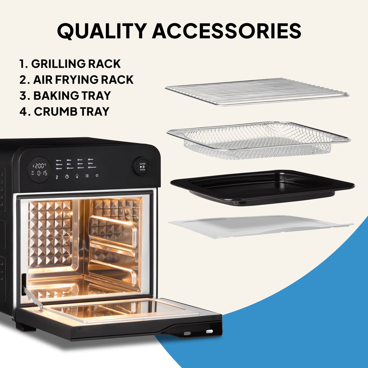 f66 Super Oven - 15L Digital Air Fryer Oven