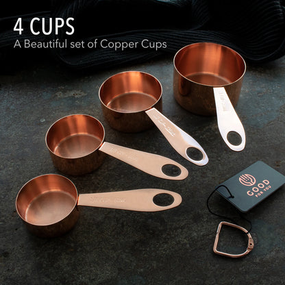 Copper Measuring Cups and Spoons