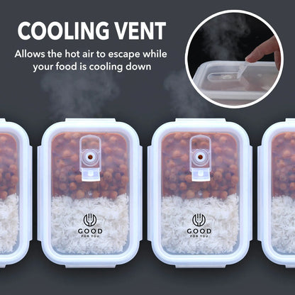 Glass Meal Prep Containers – Freezer & Oven Safe | 5 Pack