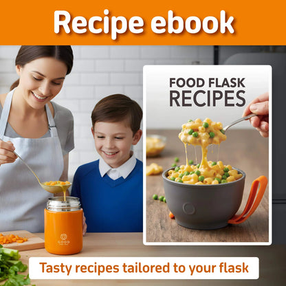 Insulated BPA-Free Kids Food Flask 530ml – Hot Lunches | Orange