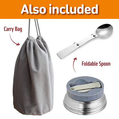 Insulated BPA-Free Kids Food Flask 530ml – Hot Lunches | Orange