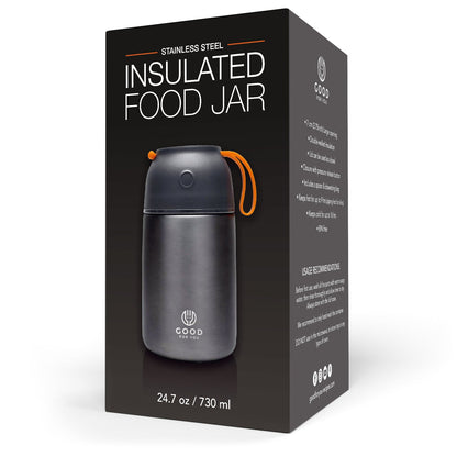 Insulated BPA-Free Food Flask 730ml – No Microwave | Grey