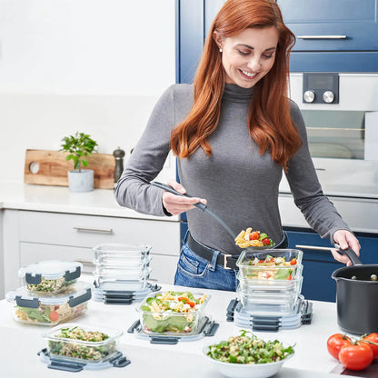 Glass Meal Prep Containers – Freezer & Oven Safe | 10 Pack
