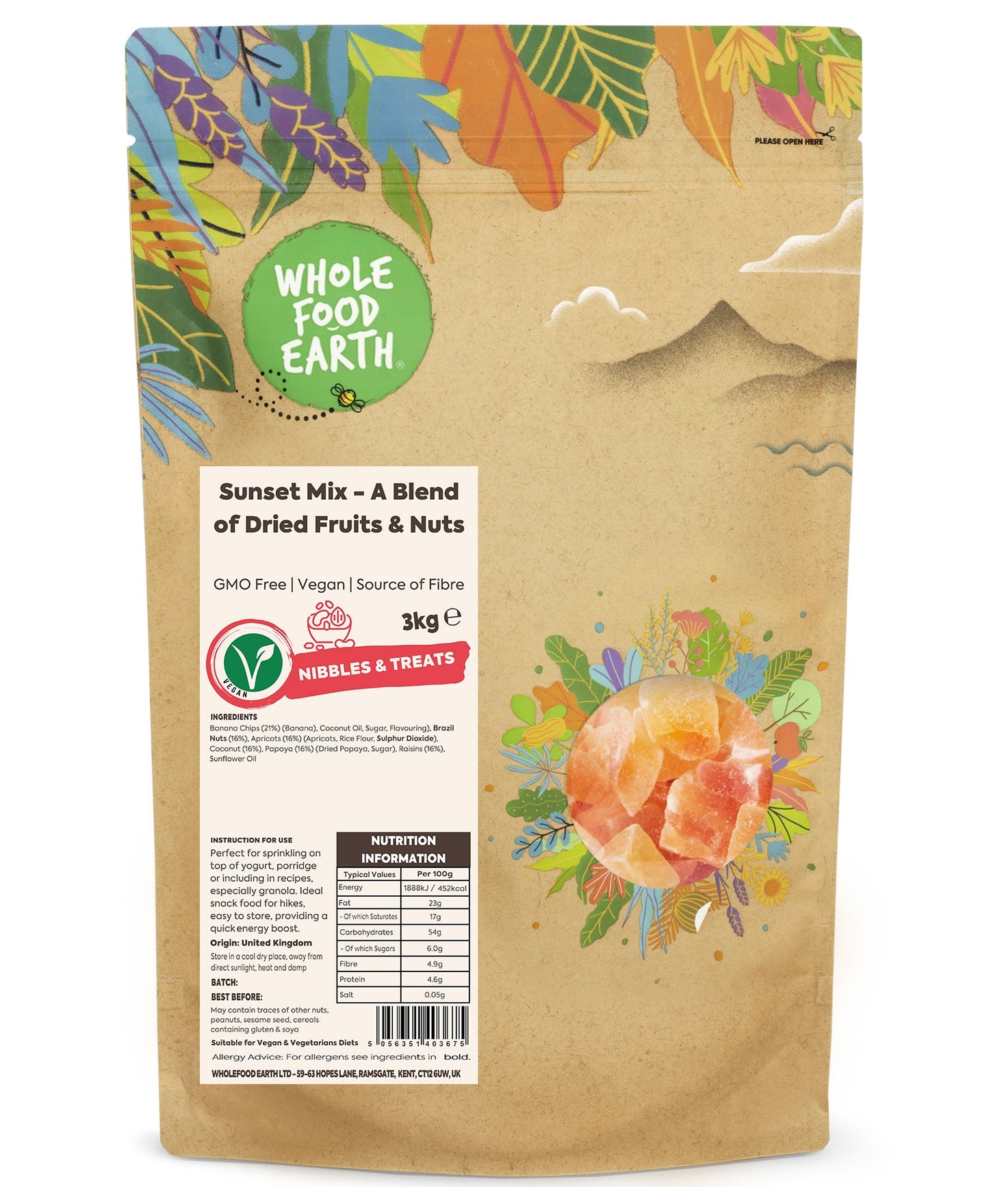 Sunset Mix - A Blend of Dried Fruits & Nuts