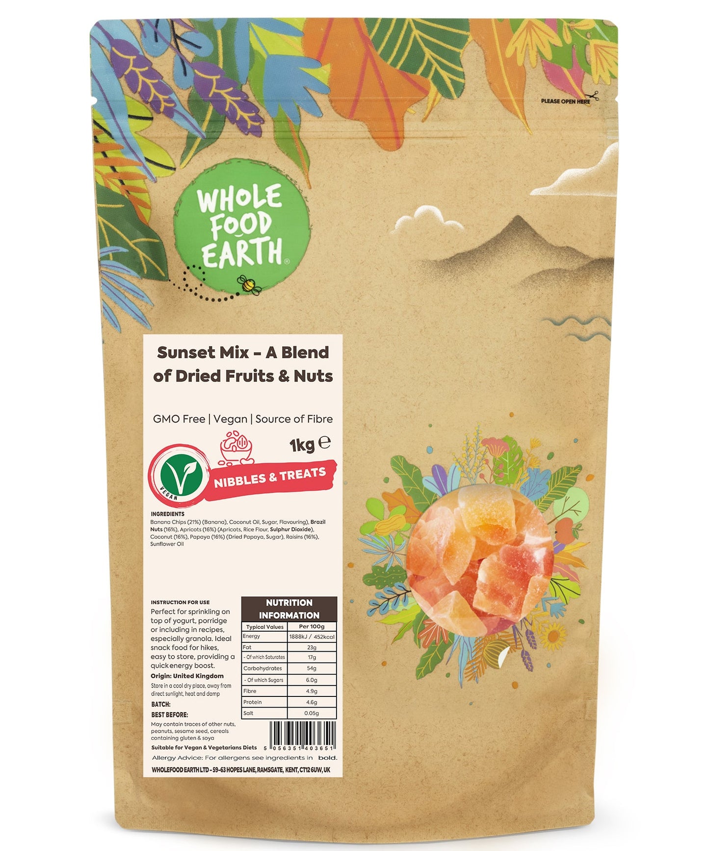 Sunset Mix - A Blend of Dried Fruits & Nuts