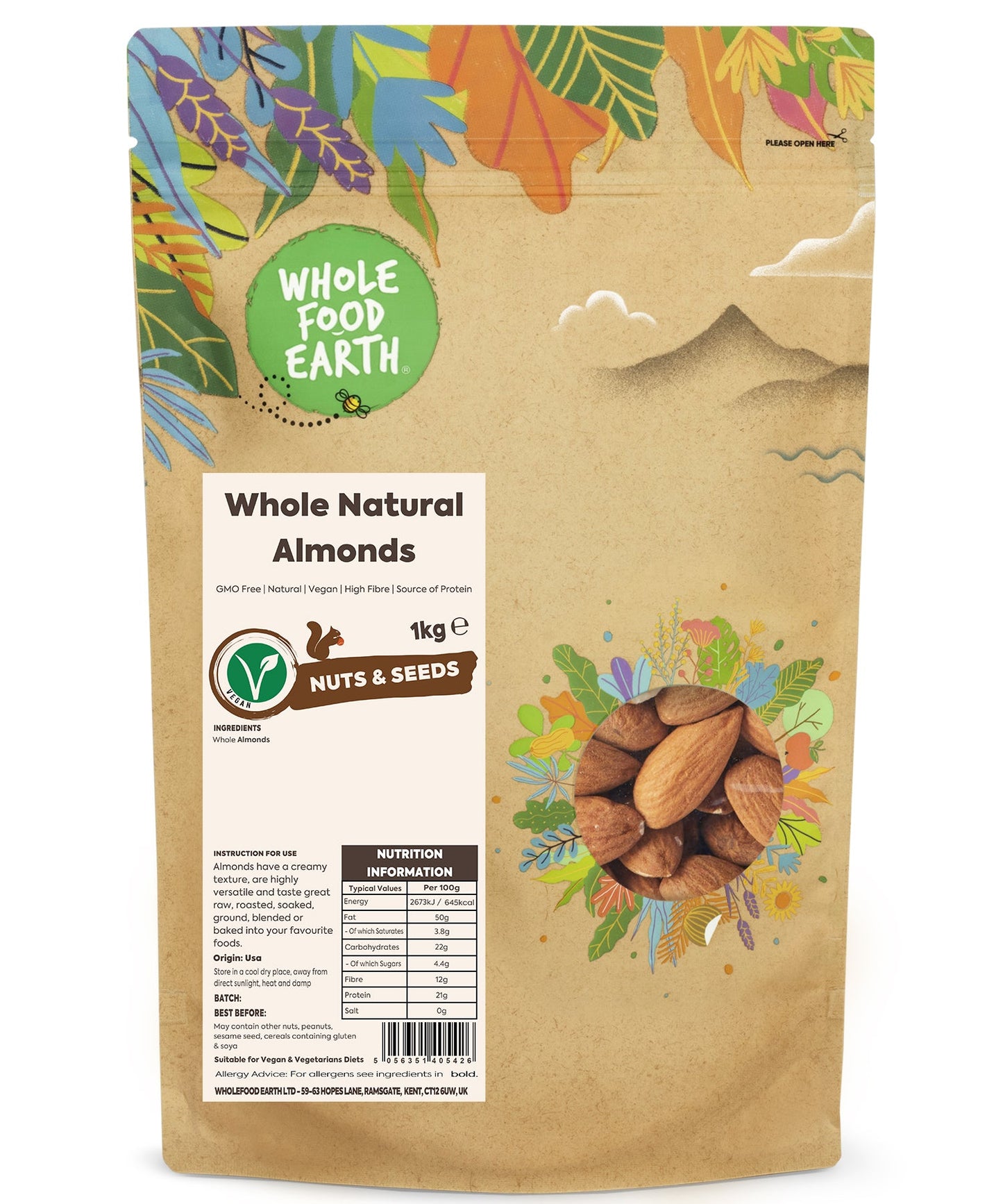 Whole Natural Almonds