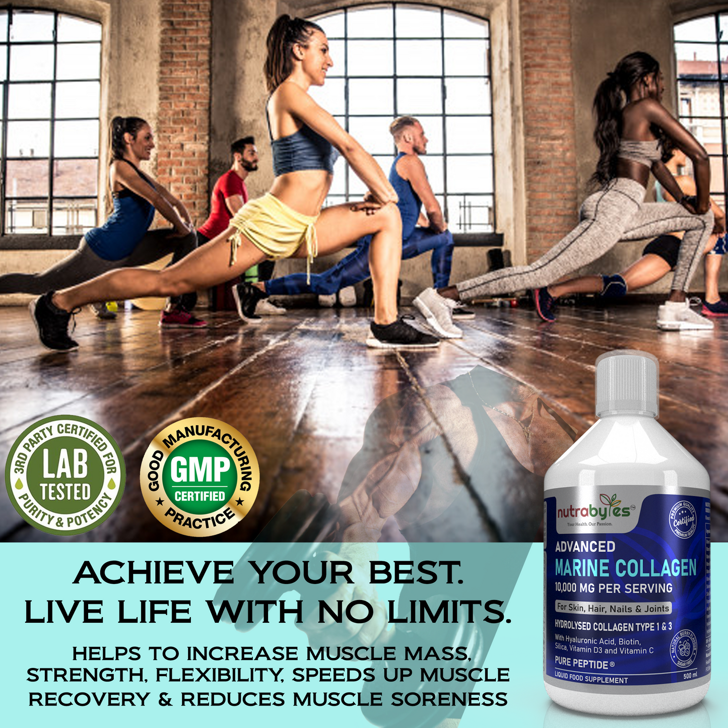 Advanced Liquid Marine Collagen Supplement 10,000 mg