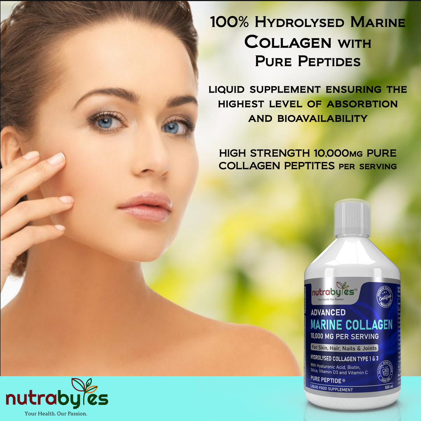 Advanced Liquid Marine Collagen Supplement 10,000 mg