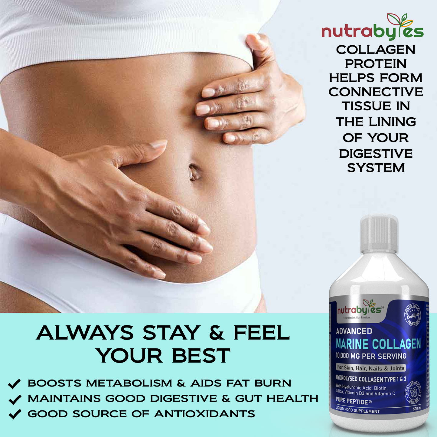 Advanced Liquid Marine Collagen Supplement 10,000 mg