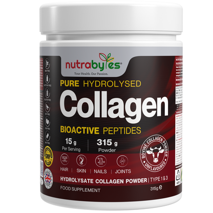 Collagen Powder 315g, Gold Standard Grass Fed Bovine Hydrolysed Peptides - High Levels of 9 Essential Amino Acids, Collagen Supplements, Protein Powder for Hair Skin Nails Joints, Made in UK