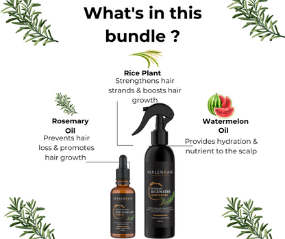 Rosemary Rice Water Anti-Hair Loss Bundle | Reduces Hair Loss