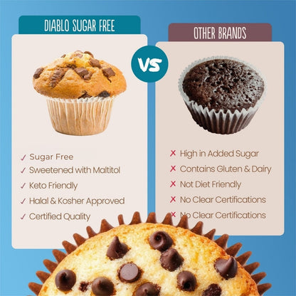 Sugar Free Chocolate Chip Muffins (45g x 6)