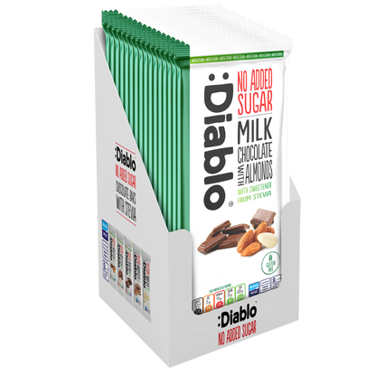 Milk Chocolate with Almonds with Stevia (75g)