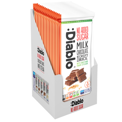 Milk Chocolate with Crispy Rice with Stevia (75g)