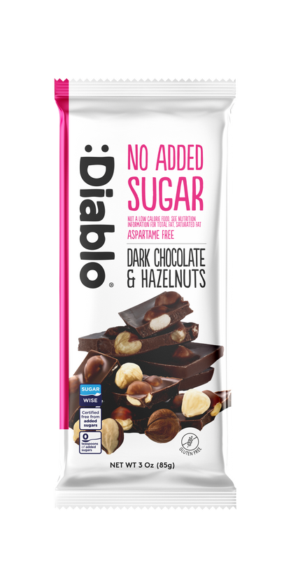 No Added Sugar Dark Chocolate with Hazelnuts Maltitol  (85g)