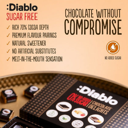 Delight No Added Sugar Chocolate Box Noir, Hazelnut, Forrest Fruit  (12 pieces, 115g)