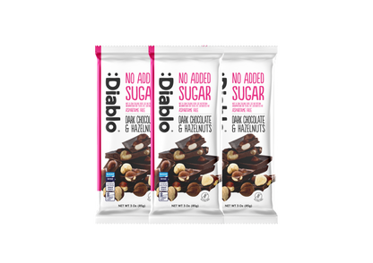 No Added Sugar Dark Chocolate with Hazelnuts Maltitol  (85g)