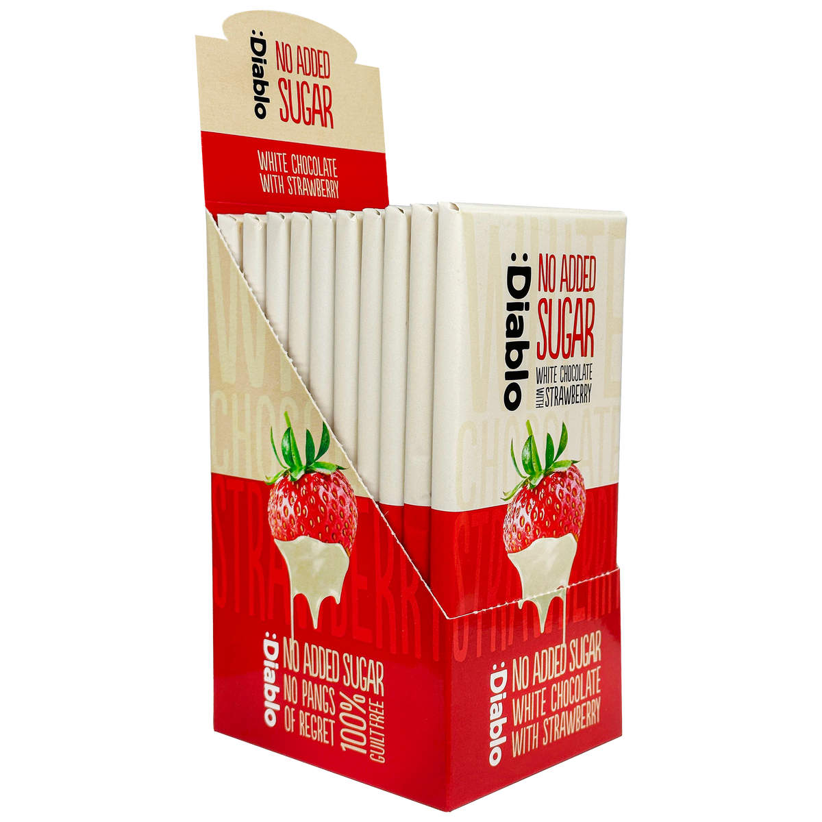 No Added Sugar White Chocolate with Strawberry (75g)