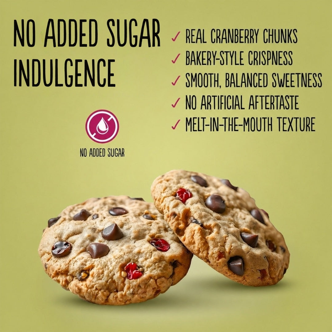 No Added Sugar Chocolate Chip & Cranberry Cookies (135g)