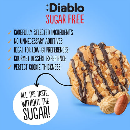 Sugar Free Chocolate Striped Peanut Cookies (150g)