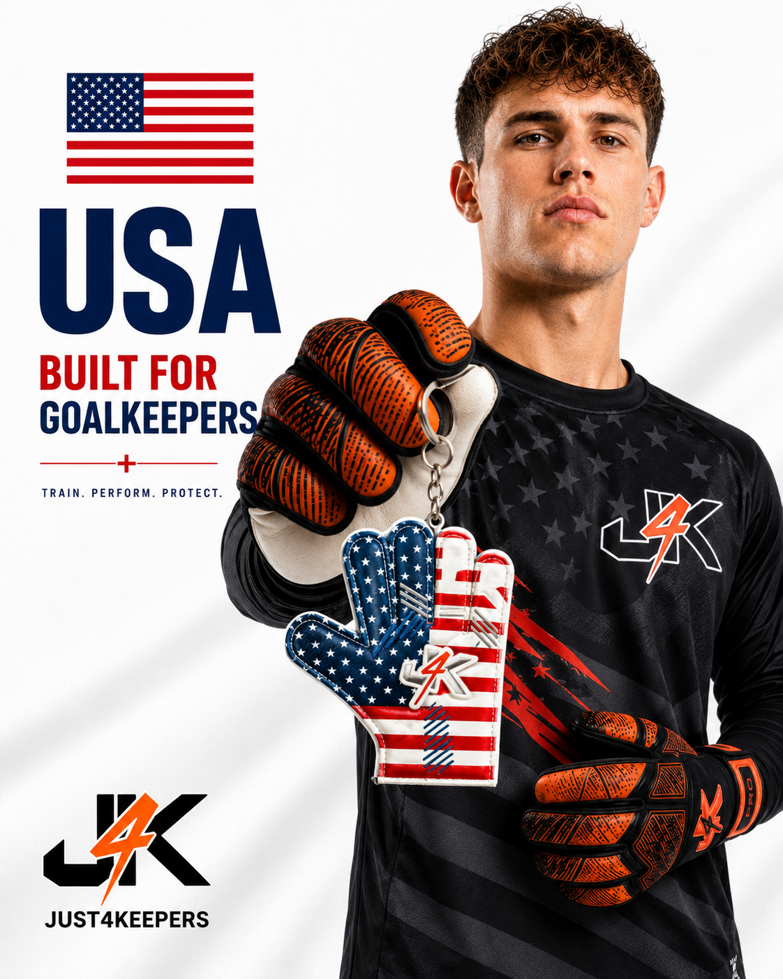 J4K USA Goalkeeper Keyring