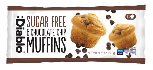 Sugar Free Chocolate Chip Muffins (45g x 6)