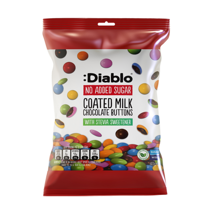 No Added Sugar Coated Milk Chocolate Buttons (40g)