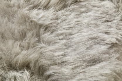 Pale grey shearling yin yoga mat