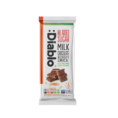 Milk Chocolate with Crispy Rice with Stevia (75g)