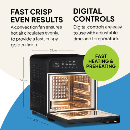 f66 Super Oven - 15L Digital Air Fryer Oven
