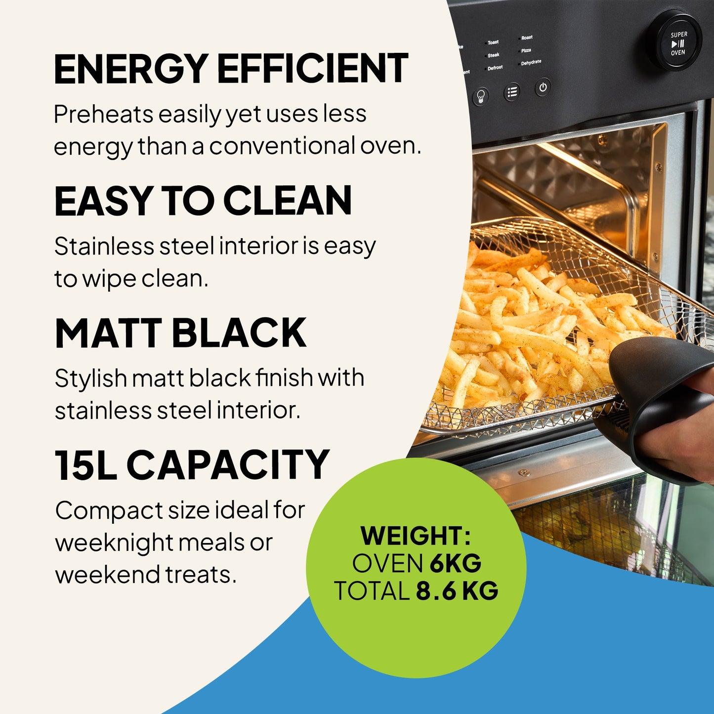 f66 Super Oven - 15L Digital Air Fryer Oven