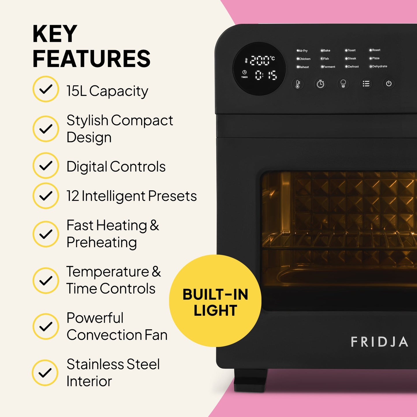 f66 Super Oven - 15L Digital Air Fryer Oven