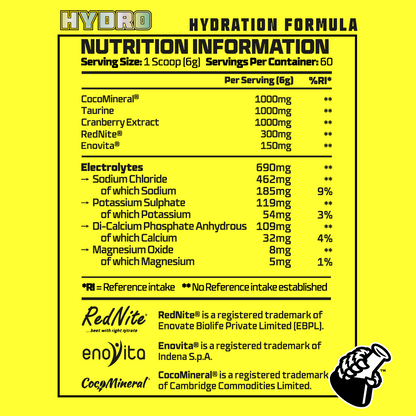 HYDRO للترطيب والإلكتروليتات