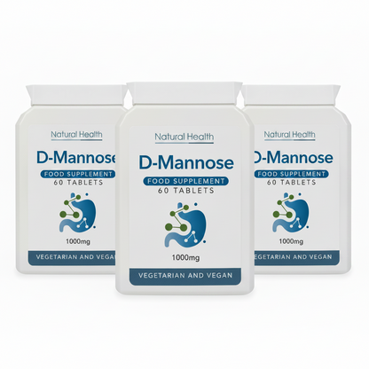 Pure D-Mannose 1000mg | 60 Chewable Tablets (Capsules Alternative) | 2-Month Supply | Made in the UK