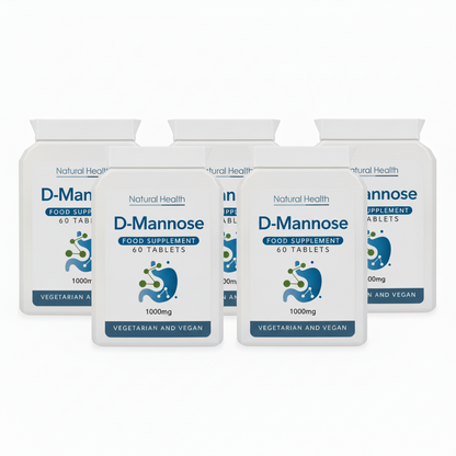 Pure D-Mannose 1000mg | 60 Chewable Tablets (Capsules Alternative) | 2-Month Supply | Made in the UK