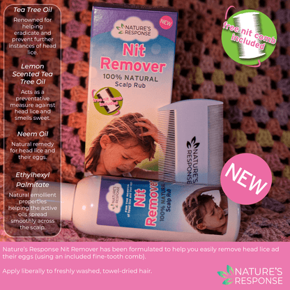 Nature's Response Nit Remover – 100% Natural Lice & Egg Treatment (100ml)