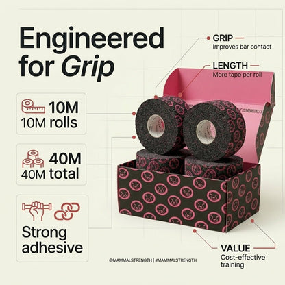 Mammal Tape - 10-Metre - Black/Pink - SPEC 2.0 (4 pack)
