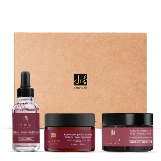 دي بي لا روز فرانسيز - مرطب نهاري، مرطب ليلي، وسيروم للوجه
