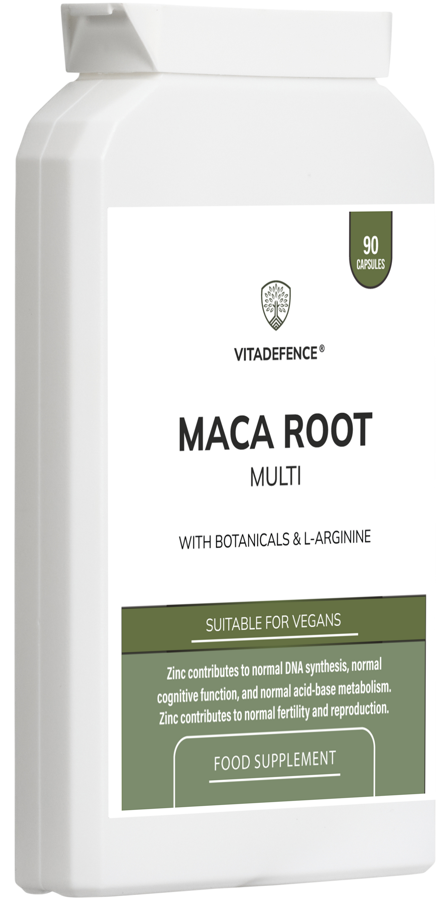 Maca Root Multi | With L-Arginine, Ginkgo Biloba & Zinc – 90 Vegan Capsules