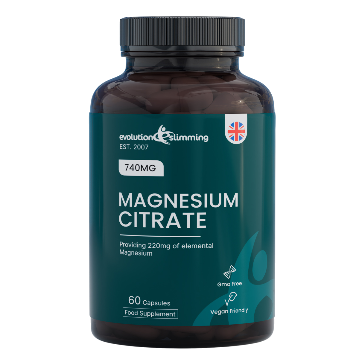 Magnesium Citrate 740mg Capsules | Muscle Energy & Wellness Support
