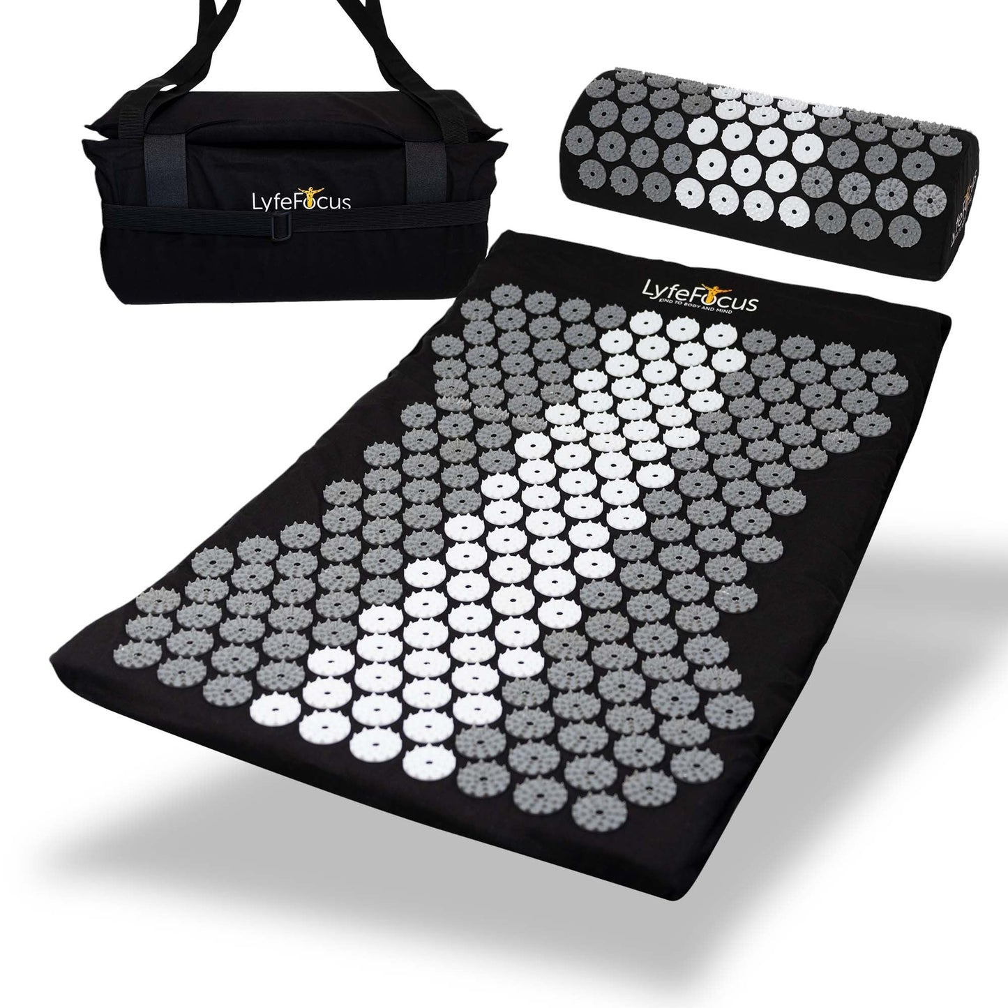 Acupressure Mat & Pillow (Grey)