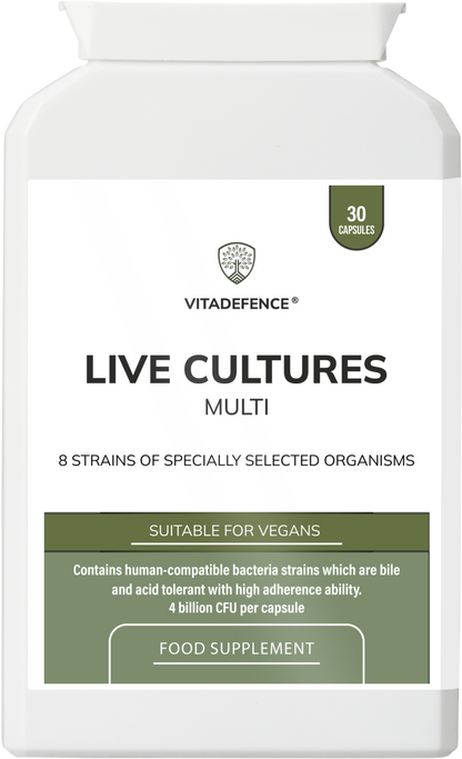 Live Cultures Multi | 8 Strains, 4 Billion CFU – 30 Capsules