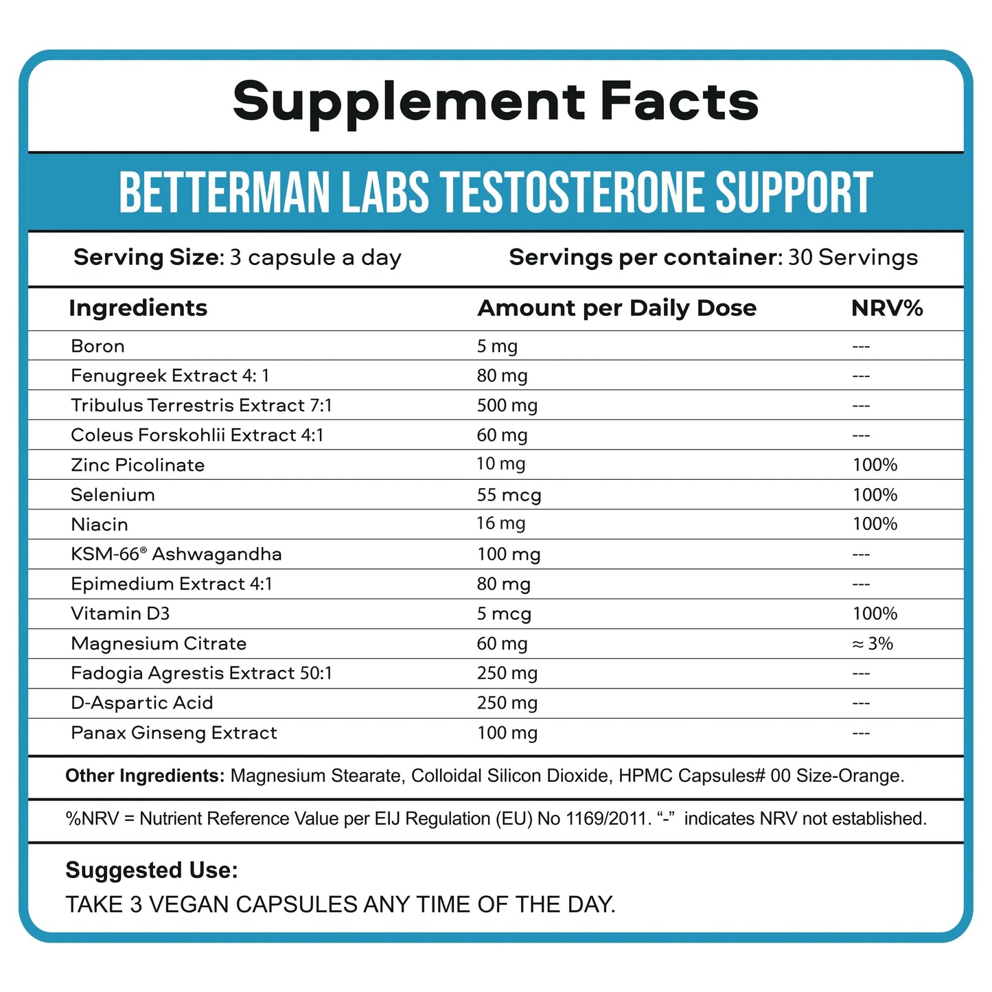 Betterman Natural T - Supplement