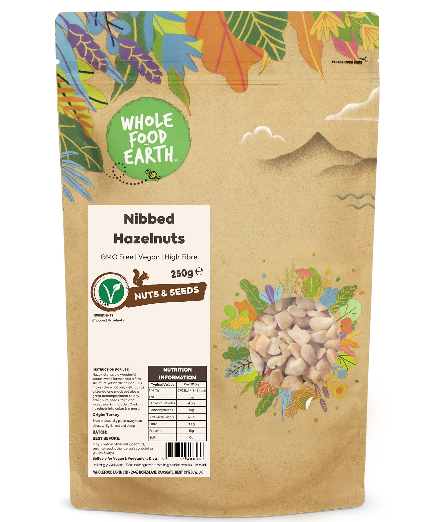 Nibbed Hazel Nuts – HealVia Limited