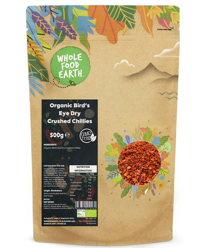 Organic Bird's Eye Chilli Crushed