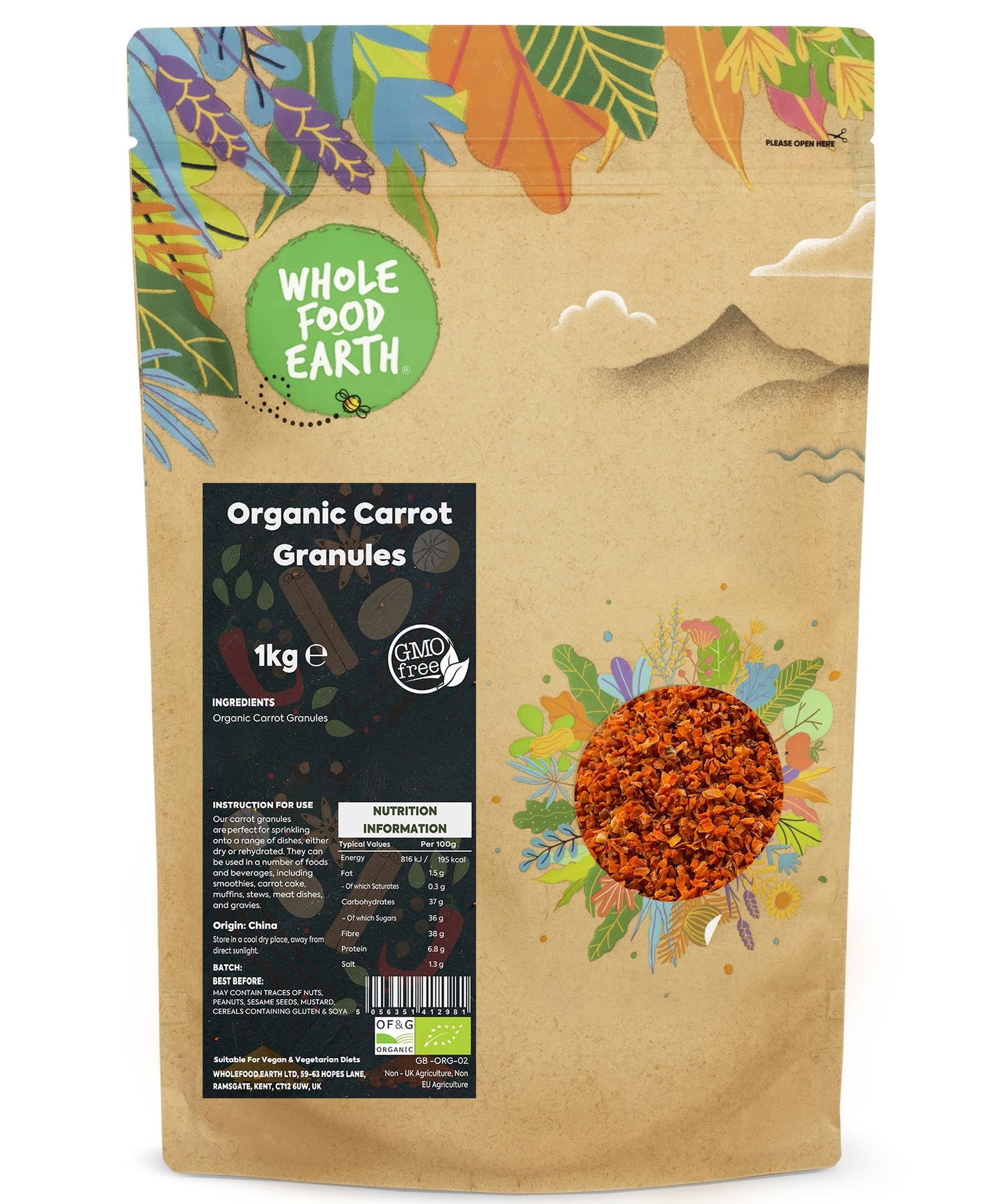 Organic Carrot Granules