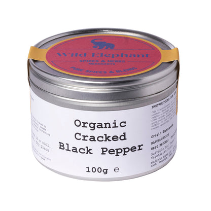 Organic Cracked Black Pepper - Wild Elephant