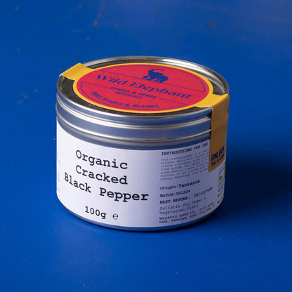 Organic Cracked Black Pepper - Wild Elephant